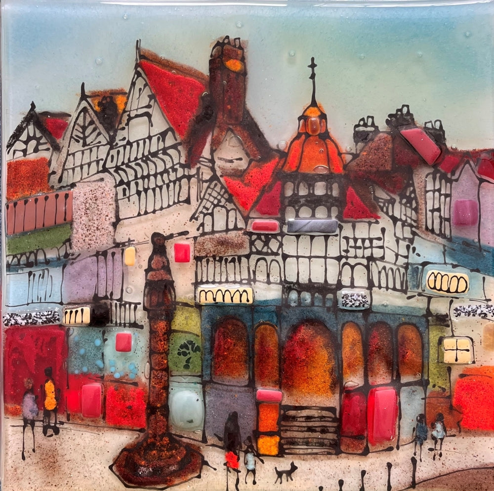 Emma Wood Glass Wall Art - Postcards - Chester Rows