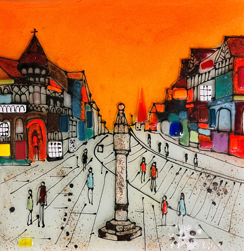 Emma Wood Glass Wall Art - Postcards - Street Life