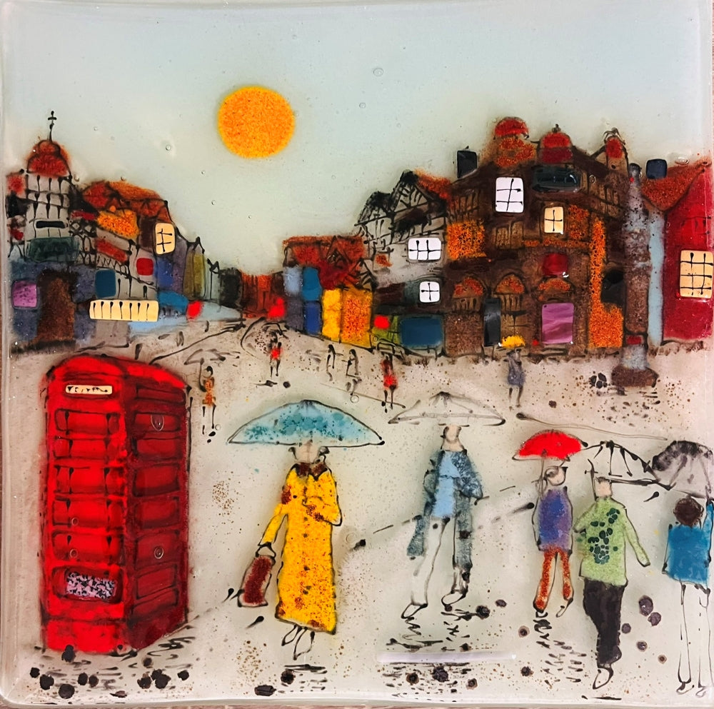 Emma Wood Glass Wall Art - Postcards - Street Life 8