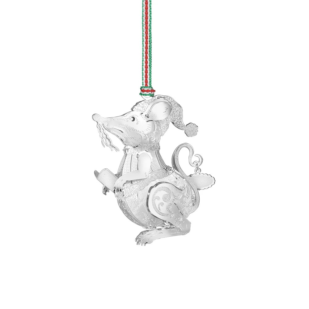 Christmas Mouse Carol Singer tree decoration - NEW