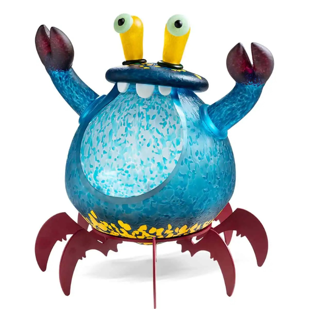 Borowski Glass Chuck Crab bowl - blue