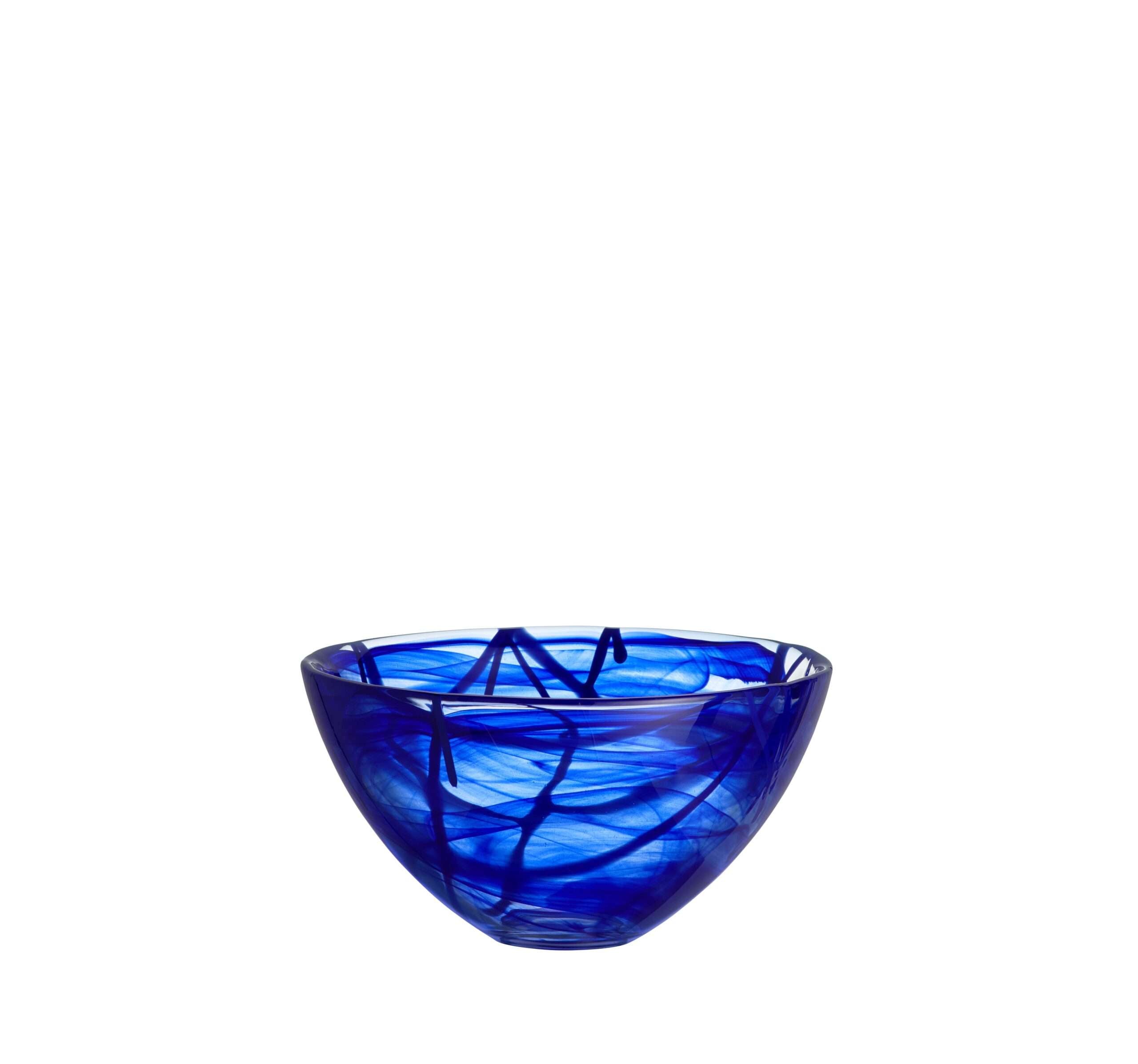 Kosta Boda Contrast glass bowl blue blue medium