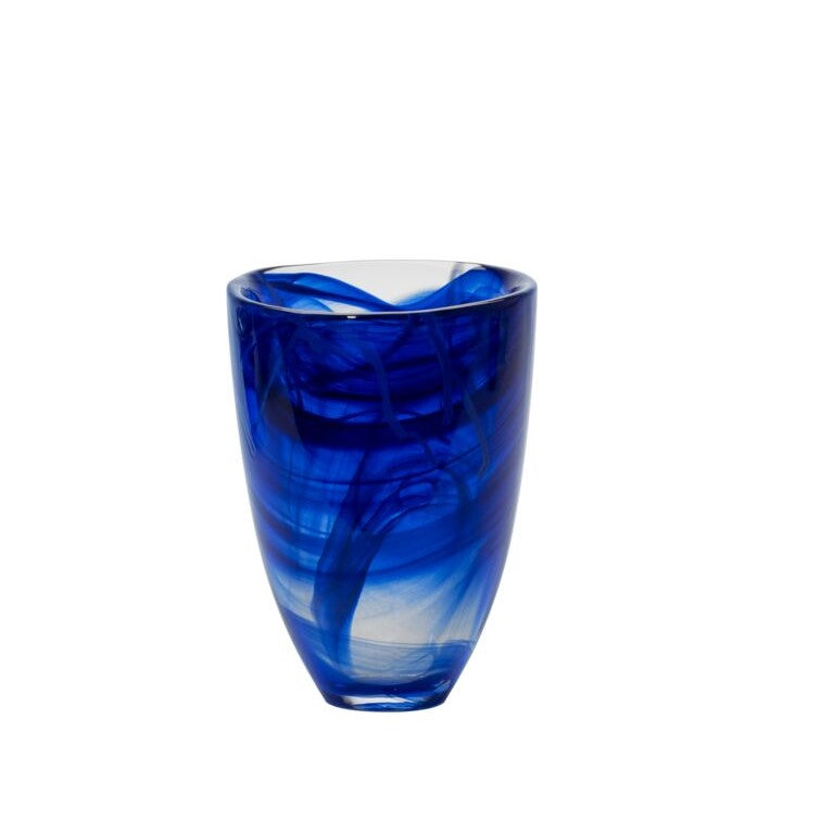 Contrast vase blue/blue by Kosta Boda