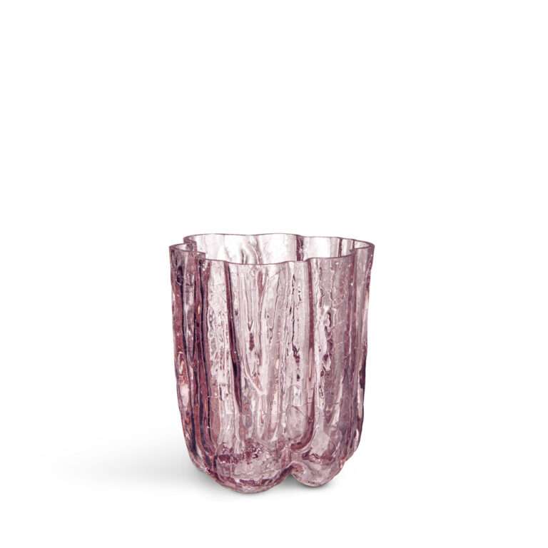 Kosta Boda Crackle Vase Small-Pink