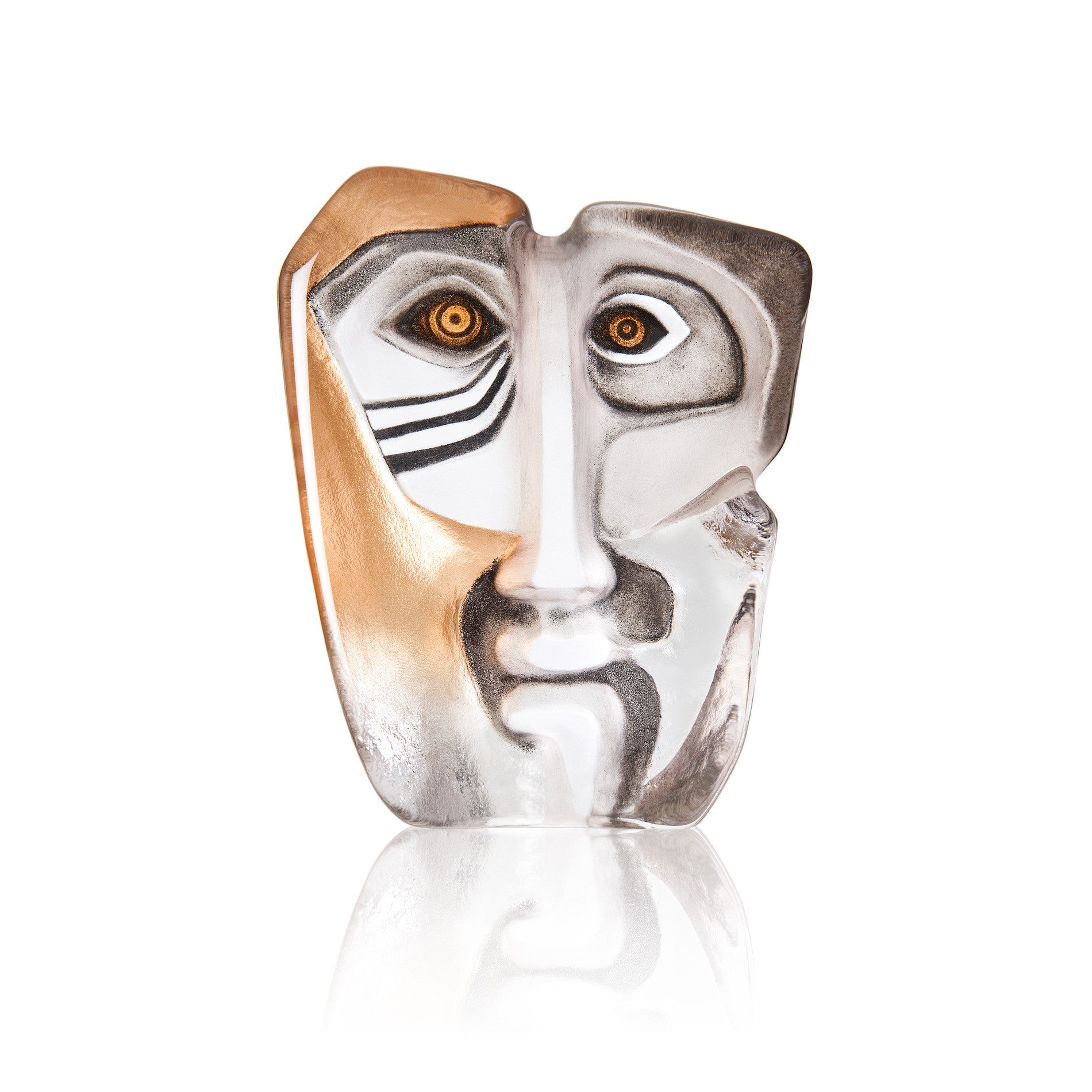 Masq Domino Limited edition glass head sculpture by Mats Jonasson