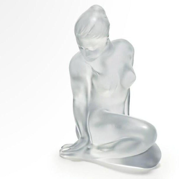 Lalique Flore crystal sculpture in satyn finish