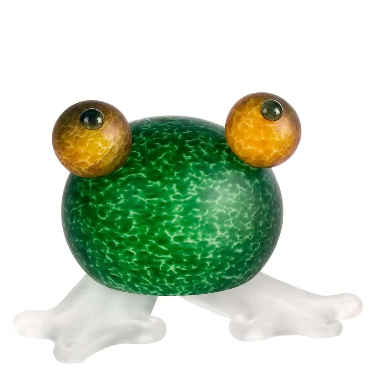Frog paperweight green