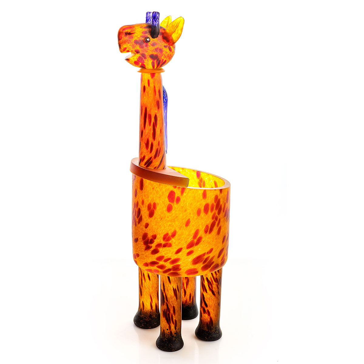 Borowski Giraffe vase inn amber glass
