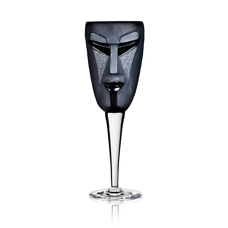 Masq. Kubik wine glass black