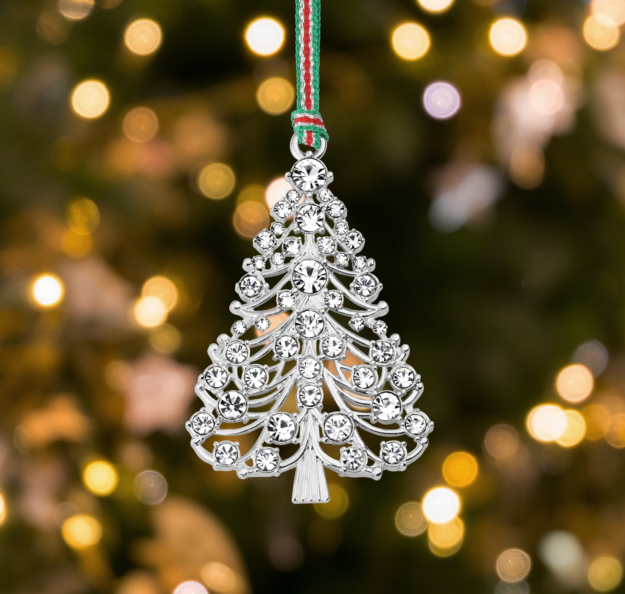 Christmas tree with clear stones decoration - NEW