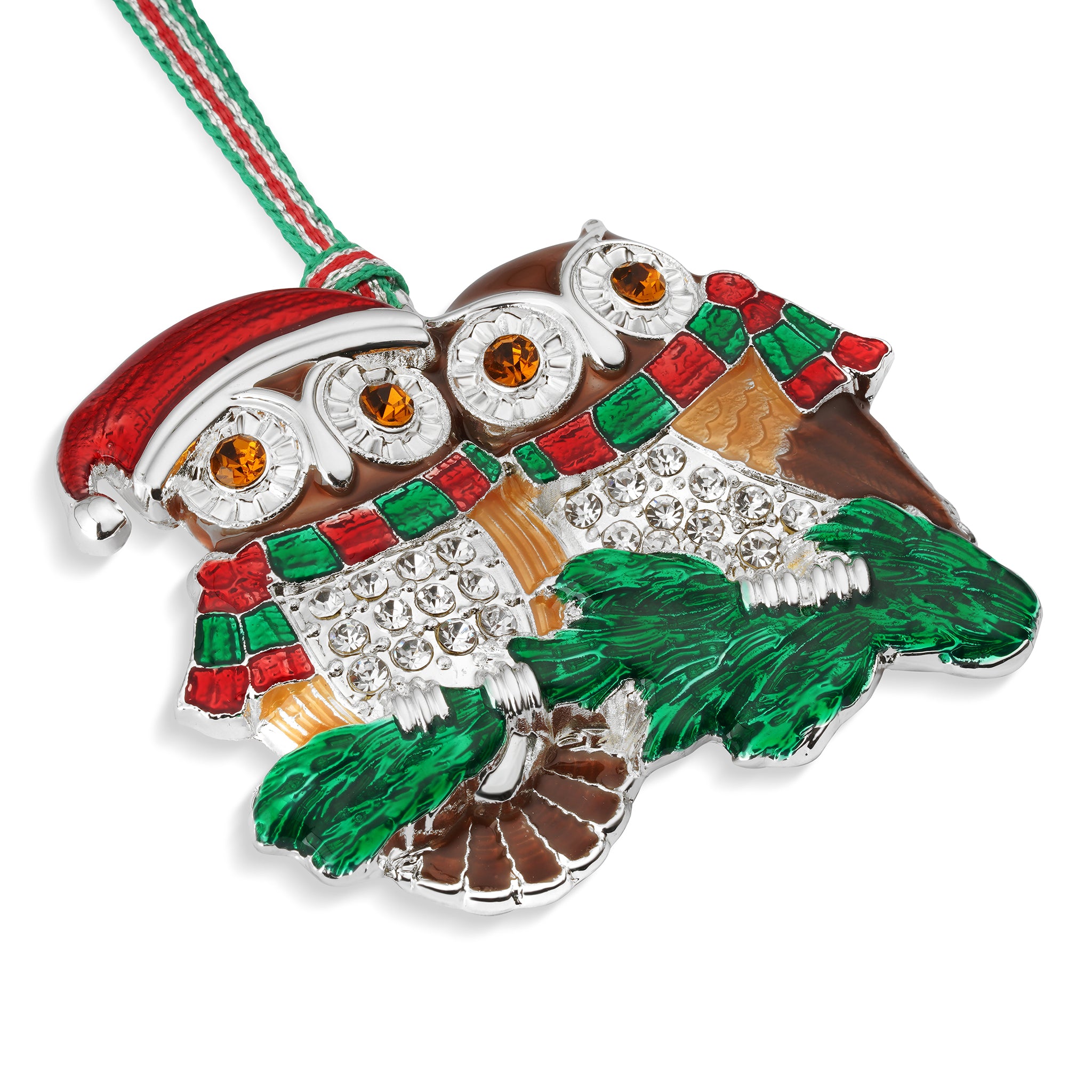 Christmas Owl Couple tree decoration - NEW