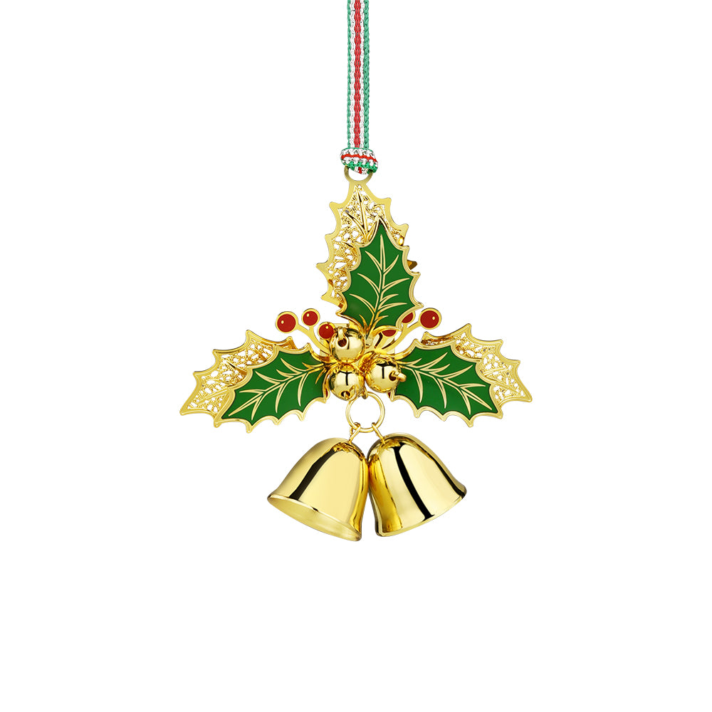 Christmas Gold Plated Holly Tree decoration - NEW