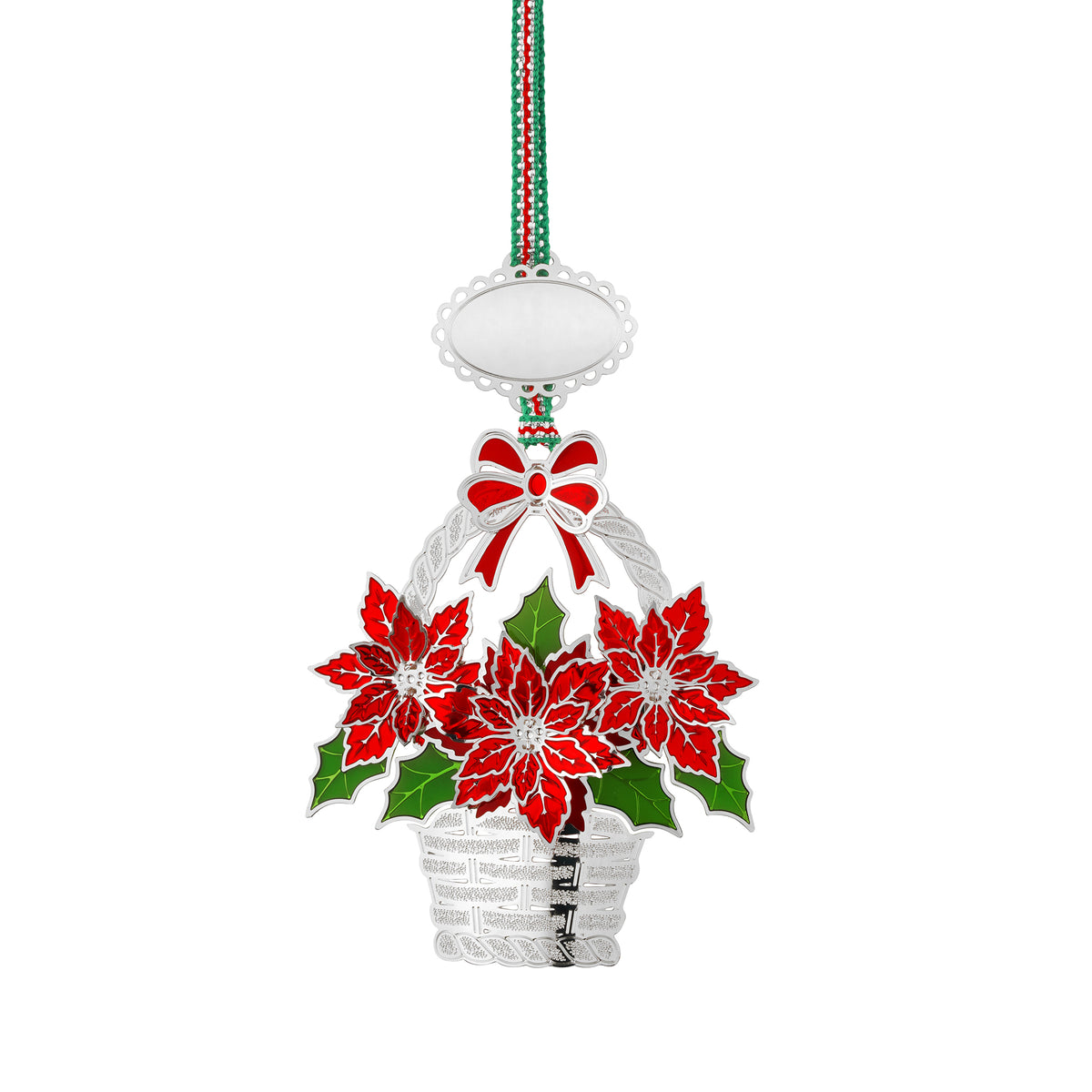 Christmas Poinsettia Basket tree decoration - NEW