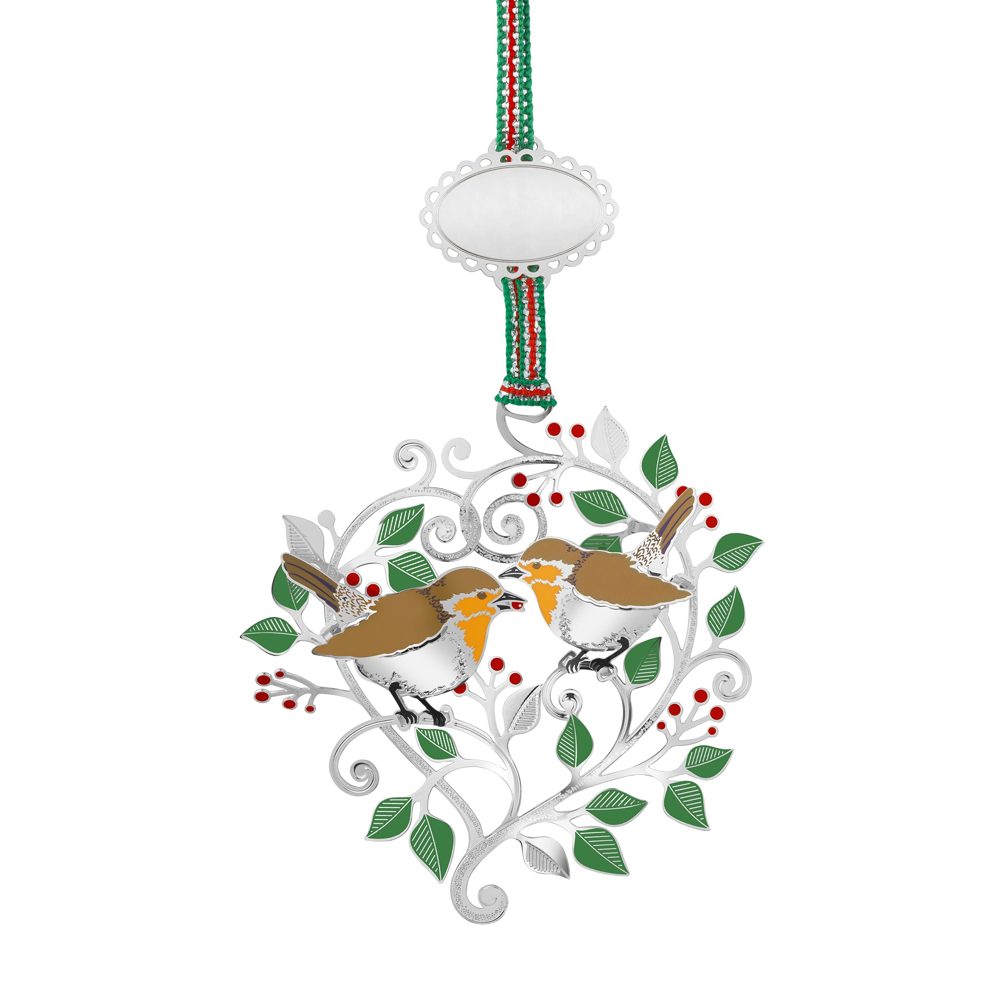 Christmas Winter Robins tree decoration - NEW