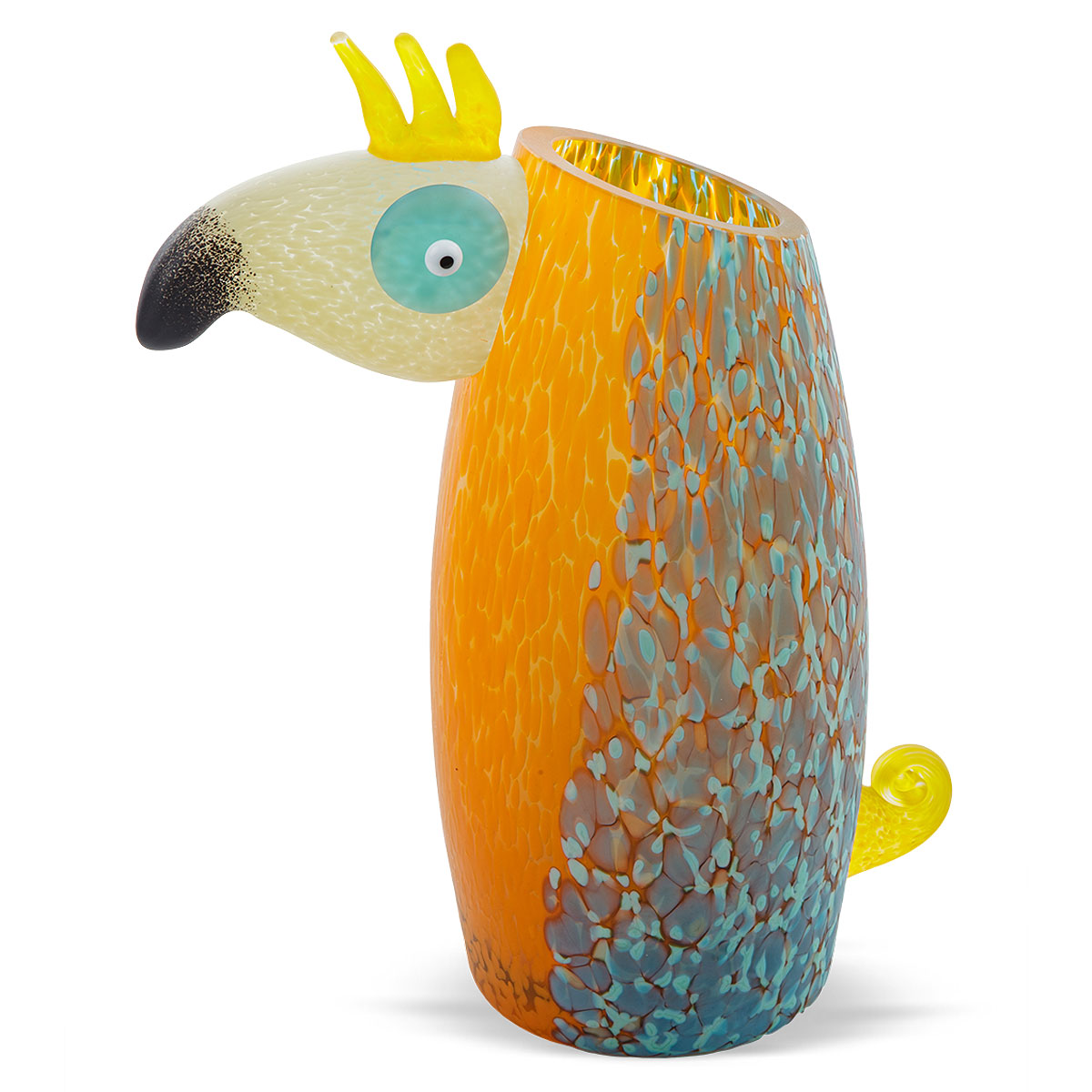 Borowski Loro orange vase by Borowski Studio