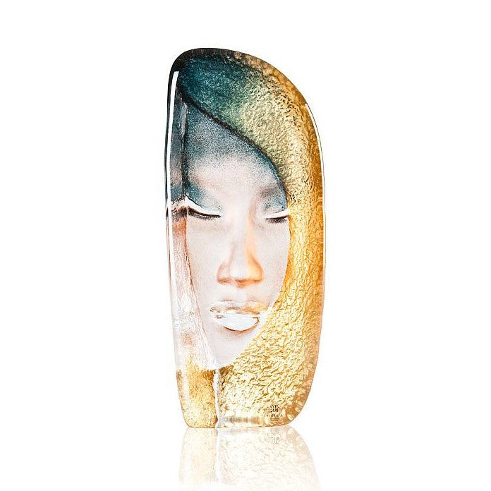 Maleras Mystiqua gold glass sculpture