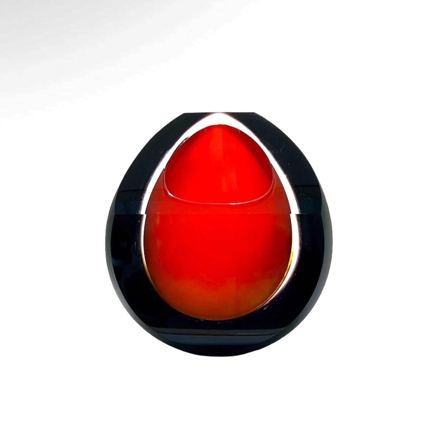 Nightfall red glass vase by Czech Artist Pavel Havelka