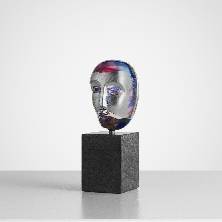 Kosta Boda Oden glass head by Bertil Vallien