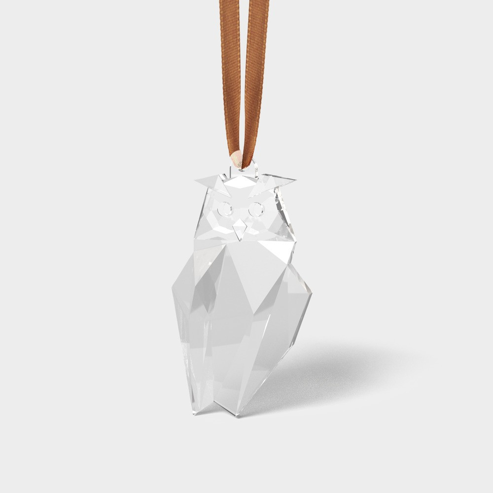 Orrefors Owl Christmas Ornament