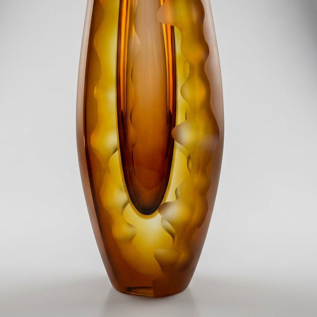Pavel Havelka Dunes amber vase, glass object