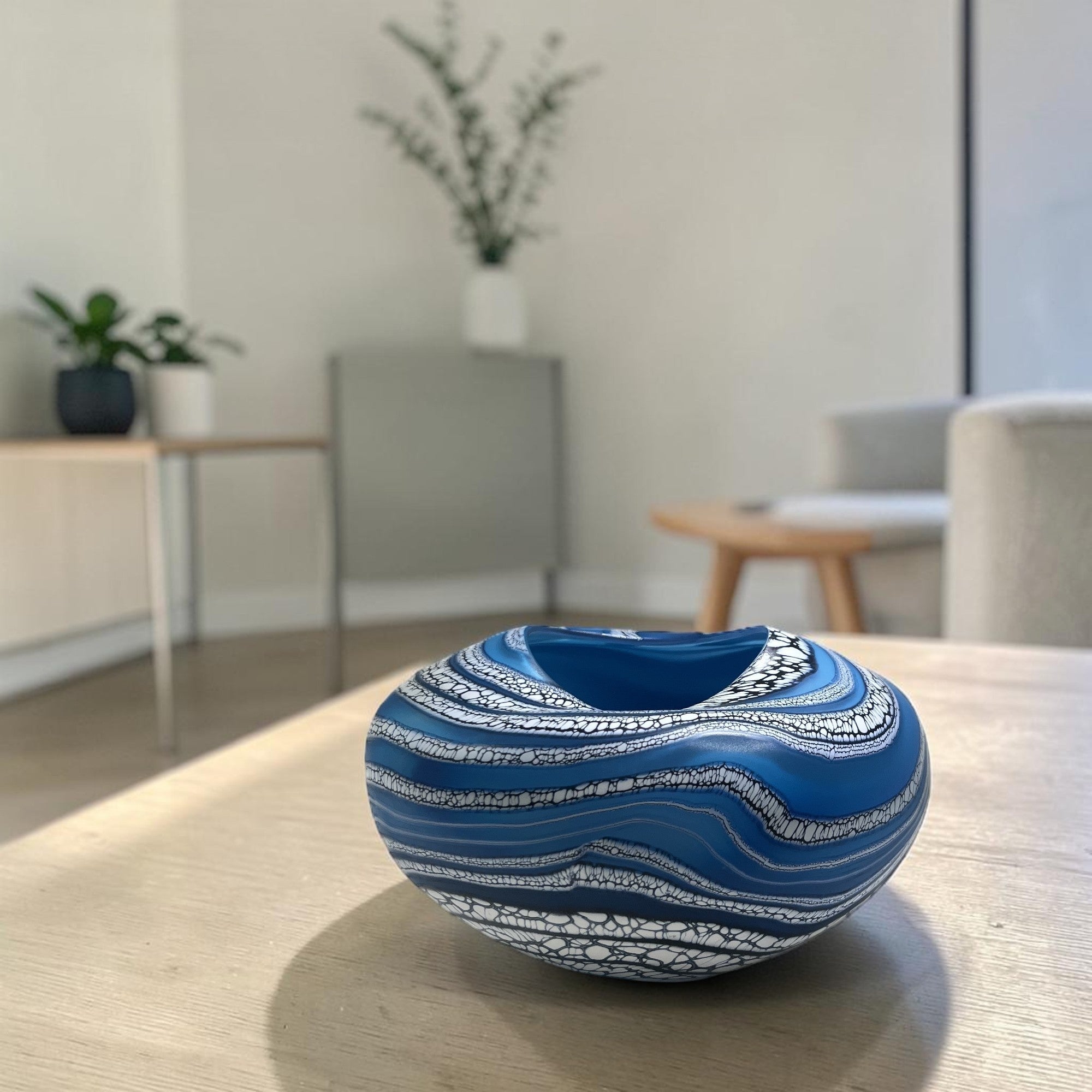 Peter Layton Turquoise Glacier organic bowl mid.