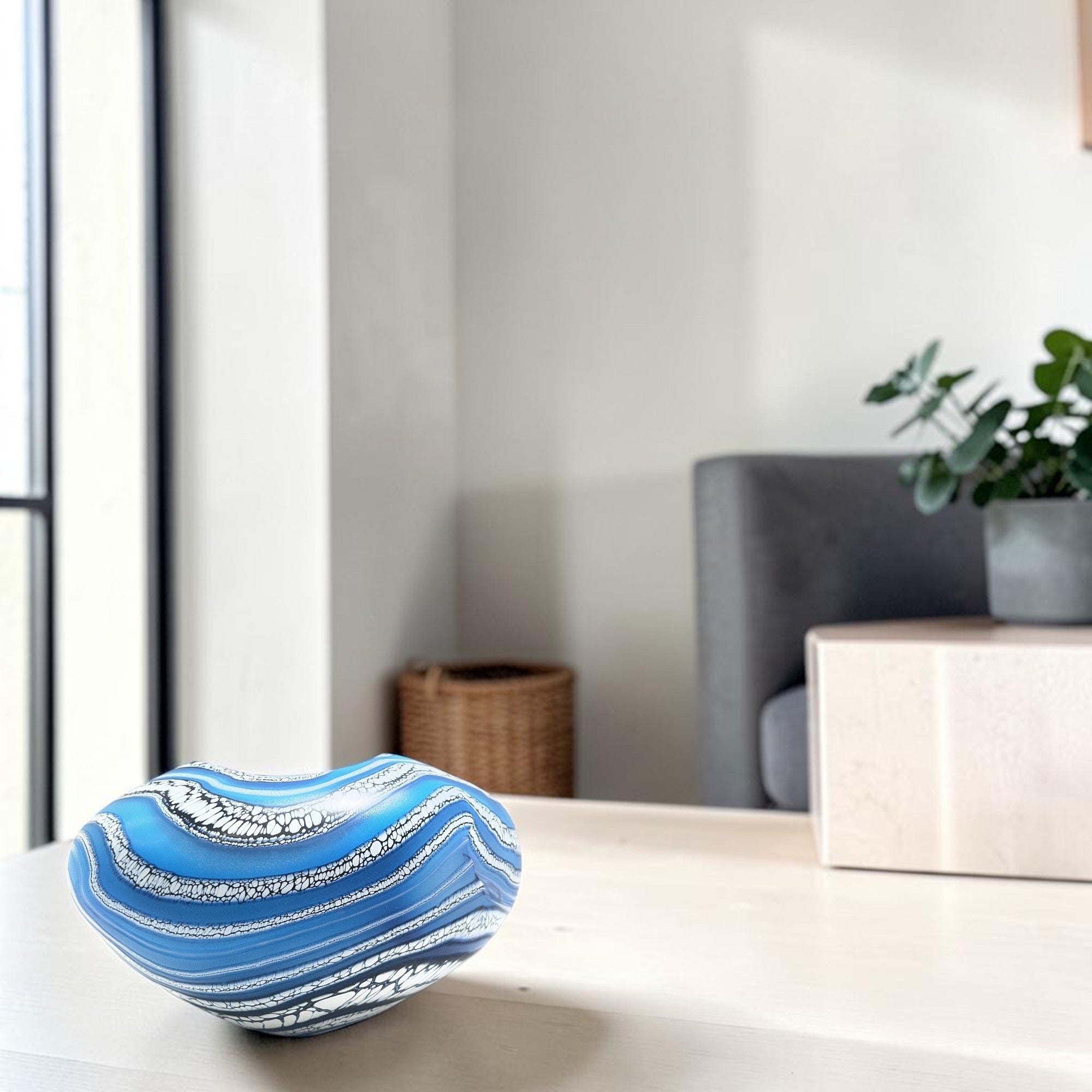 Peter Layton Turquoise Glacier organic bowl mid.