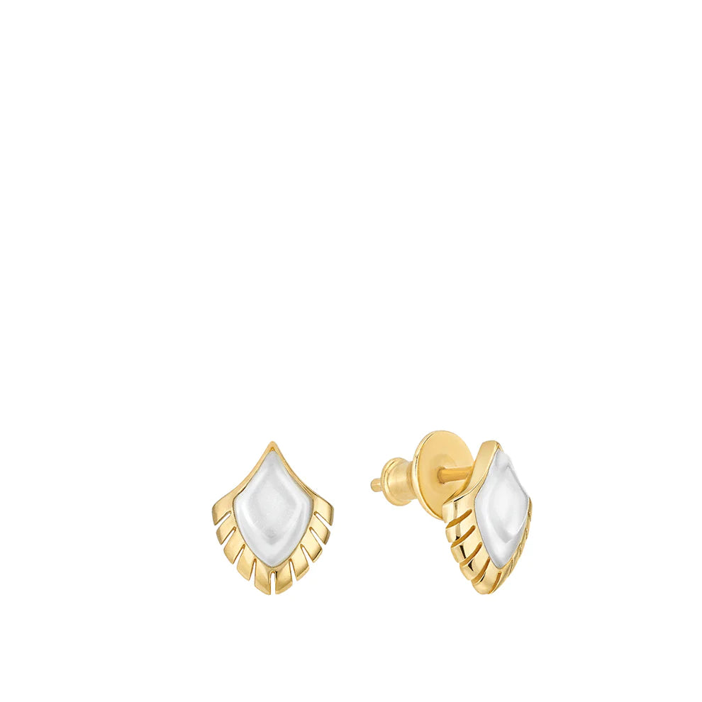 Paon earrings gold