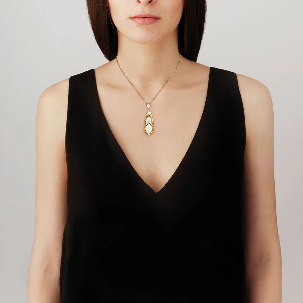 Paon pendant - gold lg.