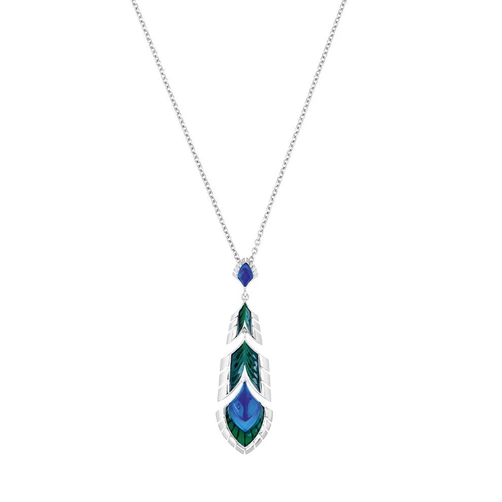 Paon pendant - silver lg.