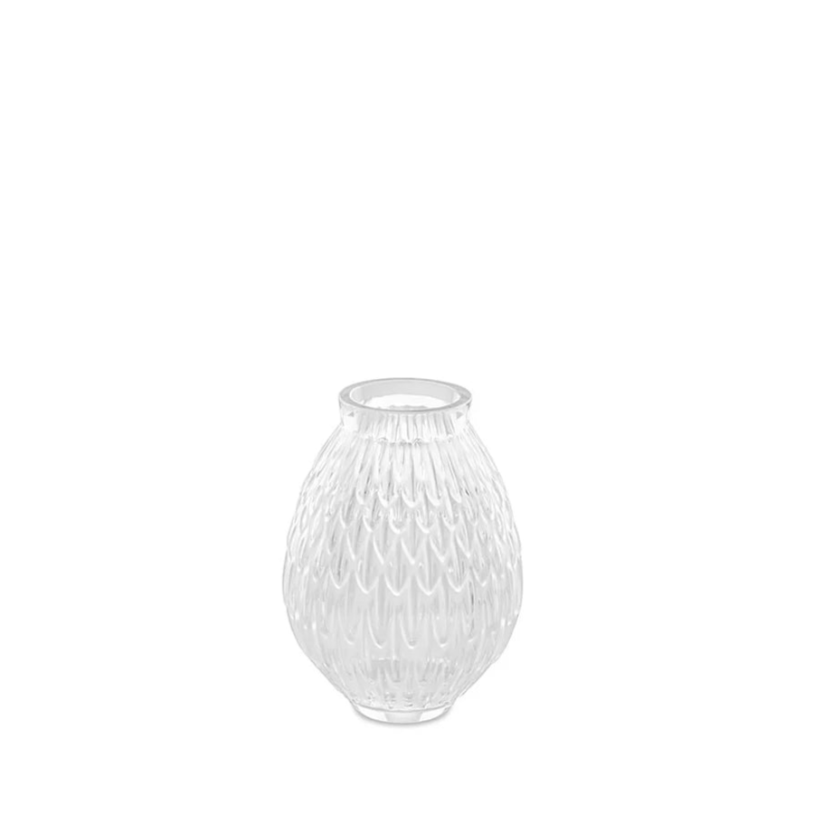 Lalique Plume vase clear