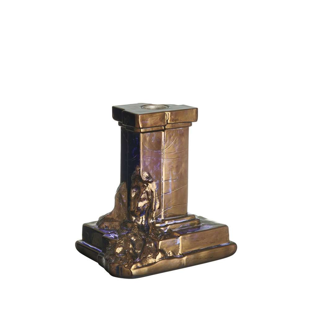 Kosta Boda Rocky Baroque Candleholder glassy gaze
