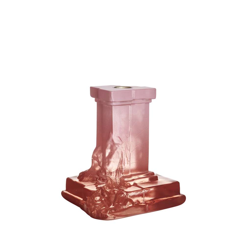 Kosta Boda Rocky Baroque Candleholder Spicy rose