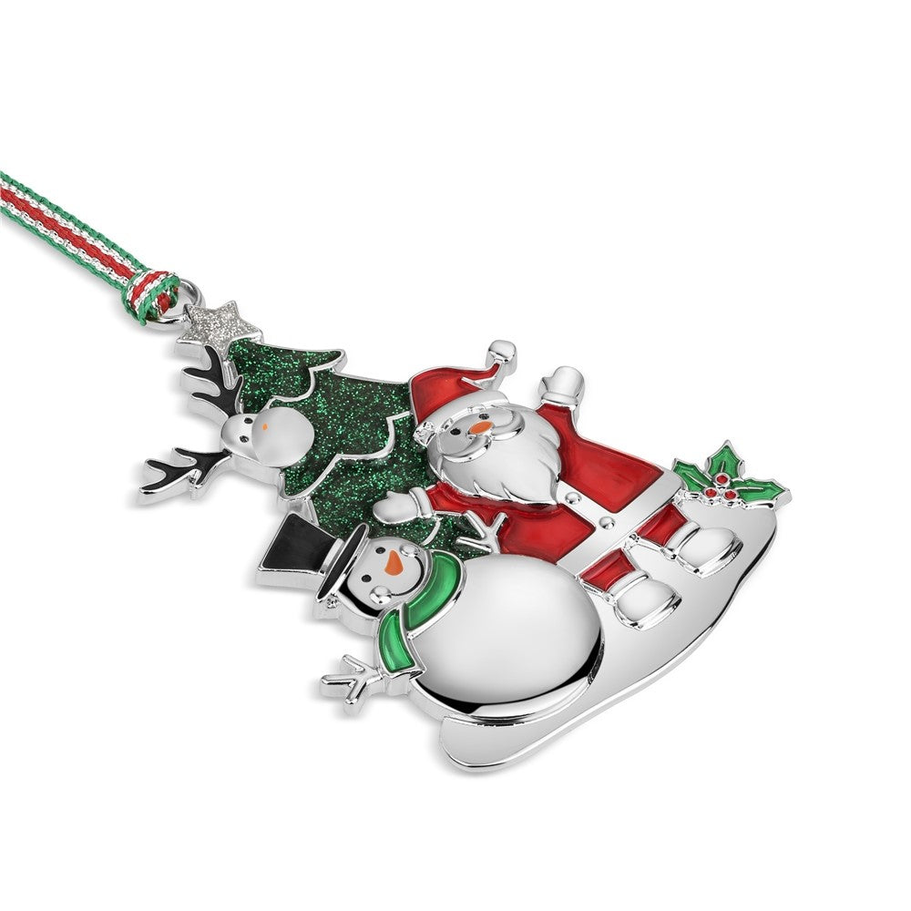Christmas Santa and Snowman Tree Decoration - NEW