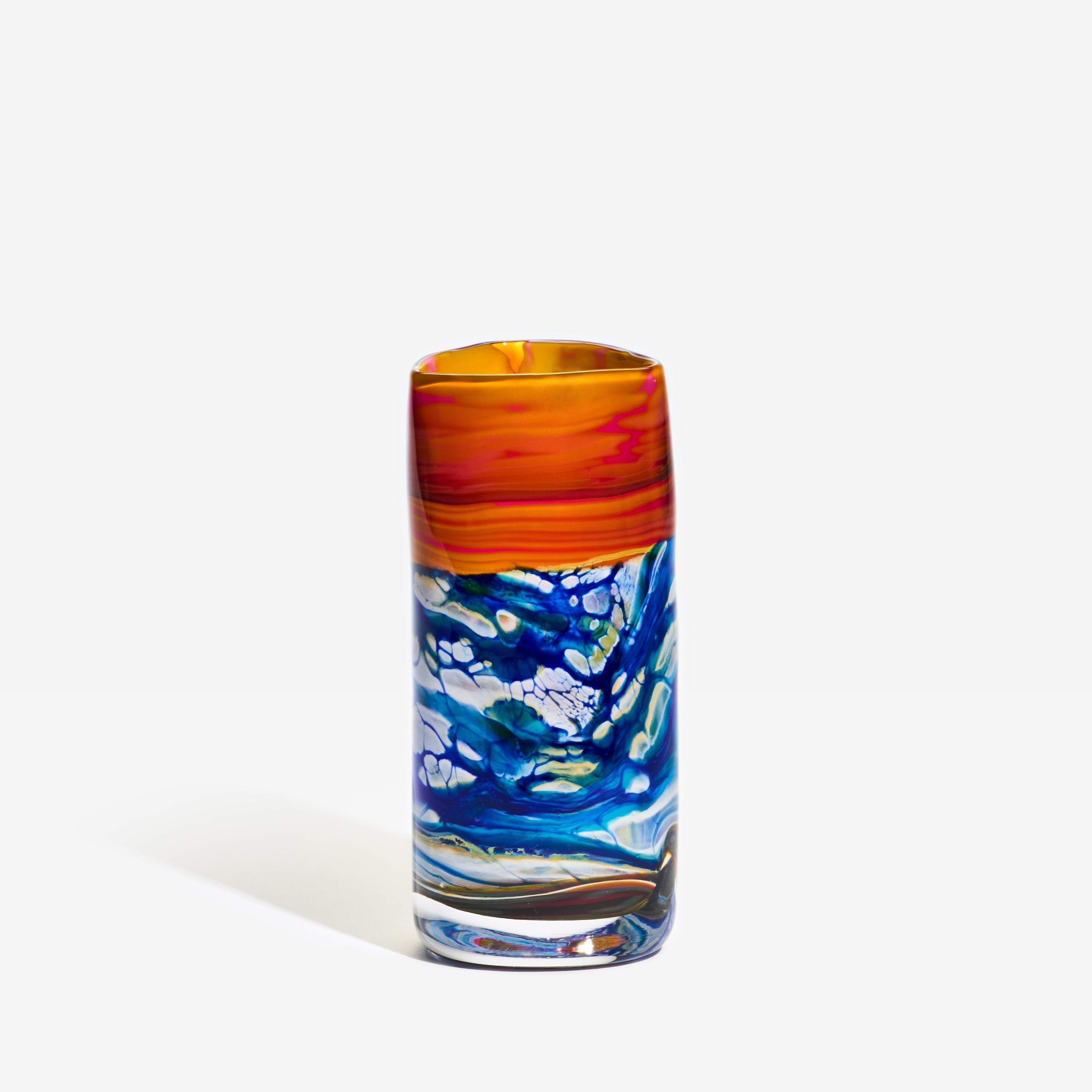 Seascape Triangular vase - small