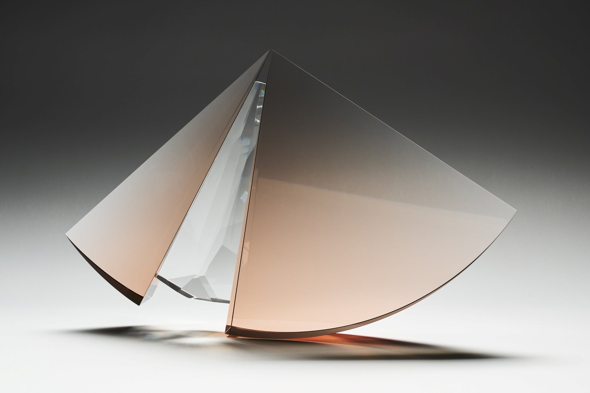 Czech Art Glass - Copper - Crystal Study sculpture