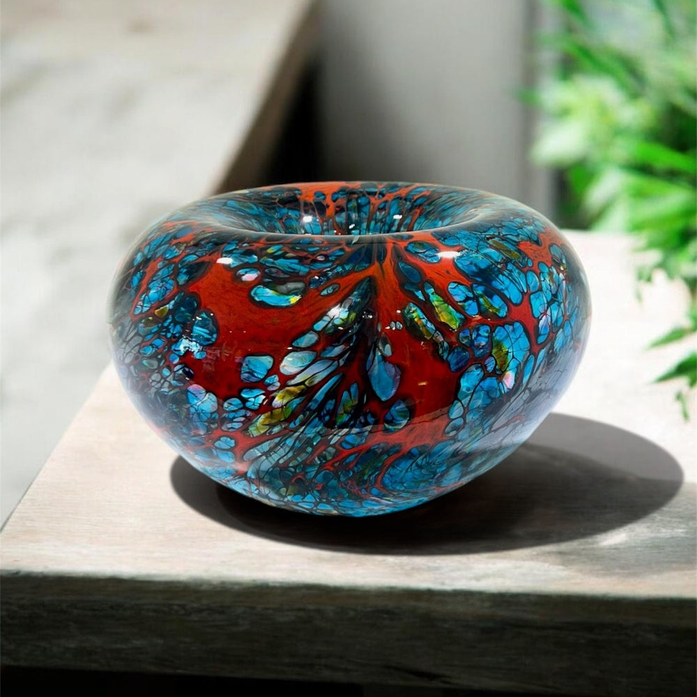 Tim Rawlinson Aqua Roll top bowl - Lg.