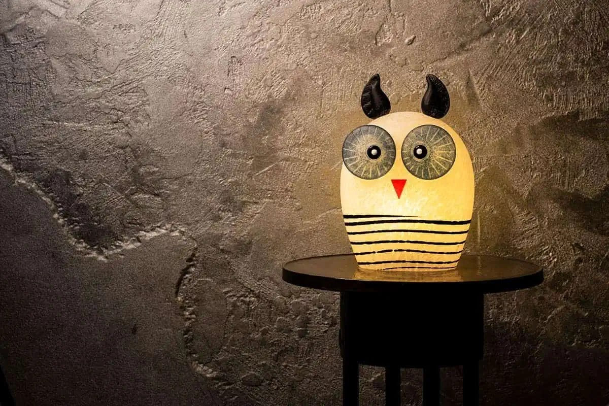 Tawny Owl white- TABLE LAMP
