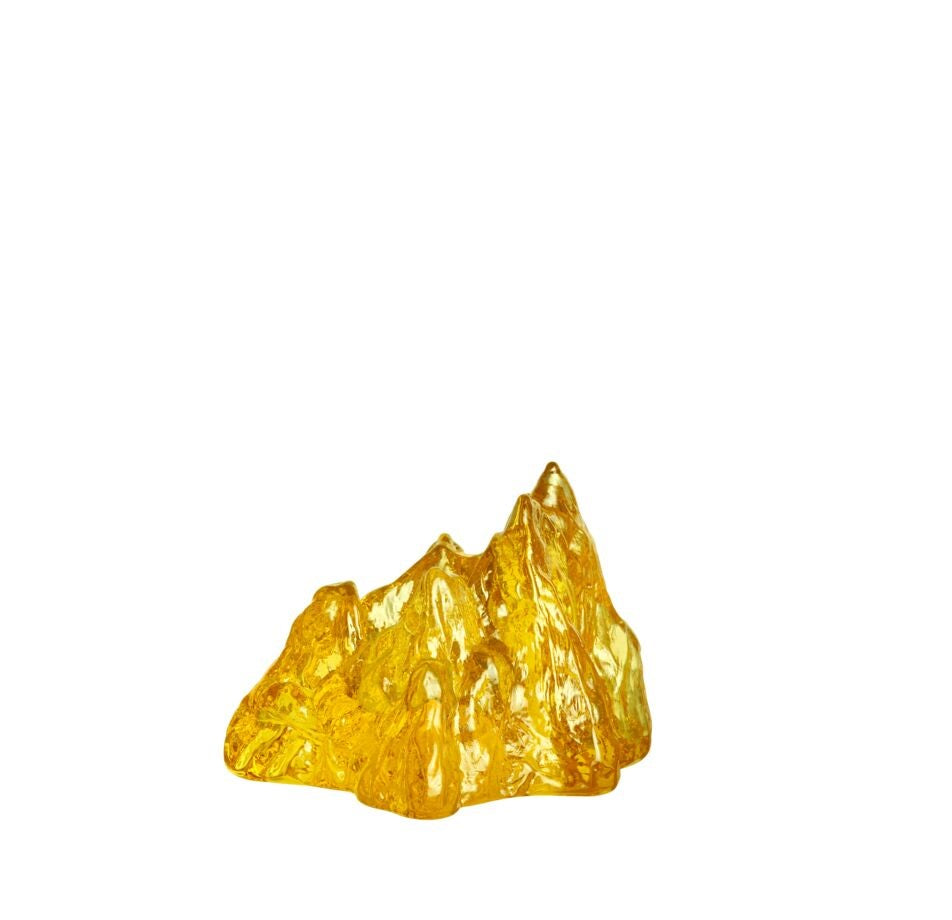 Kosta Boda The Rock tea light yellow