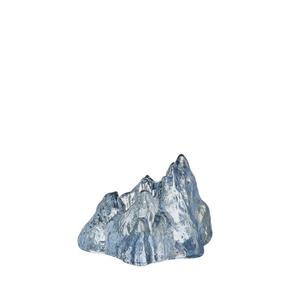 The Rock - ice blue glass tea light by Kosta Boda