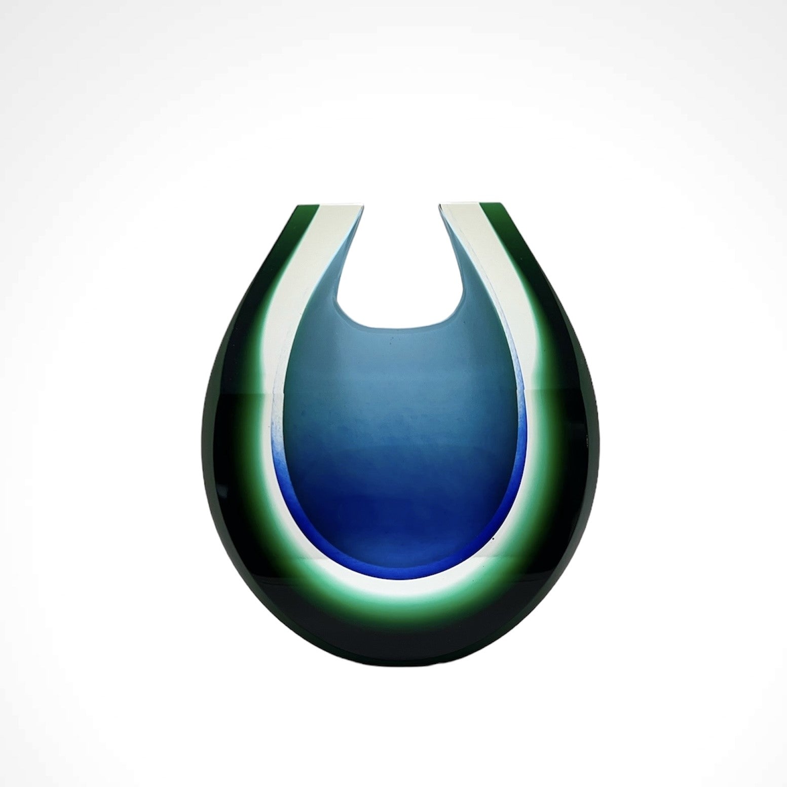 "Winter" vase, featuring blue and green by Pavel Havelka.