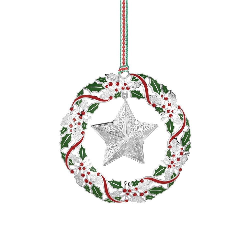 Newbridge Wreath with Star Christmas Tree Decoration