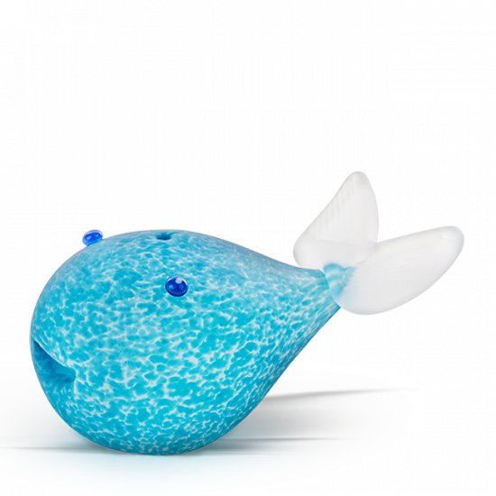 Simon blue whale paperweight by Borowski