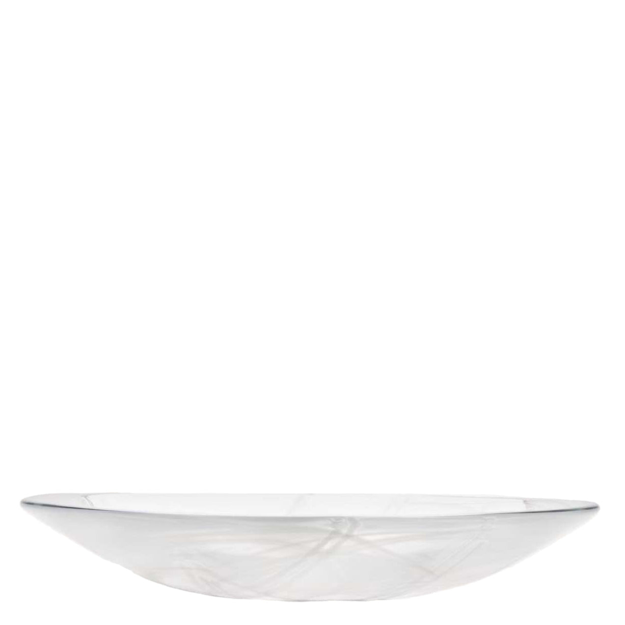 Kosta Boda glass Contrast dish white-white