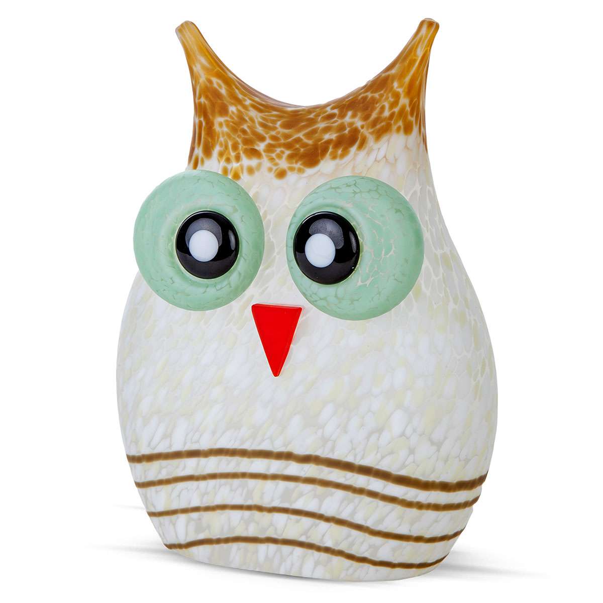 Cucu Owl glass by Borowski Studio in white