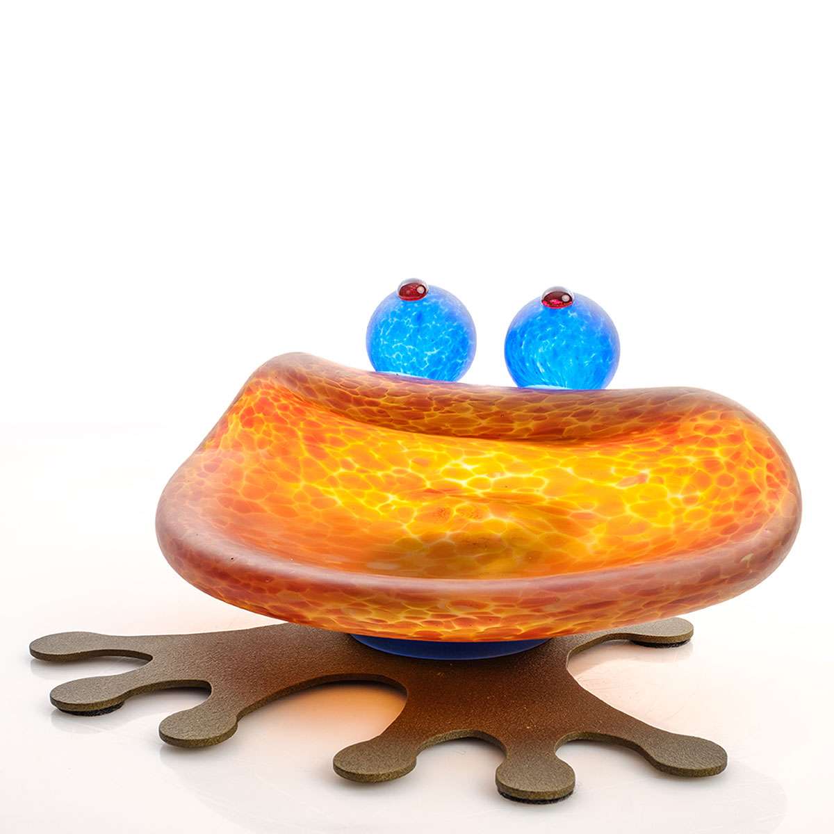 Borowski Hopper amber bowl