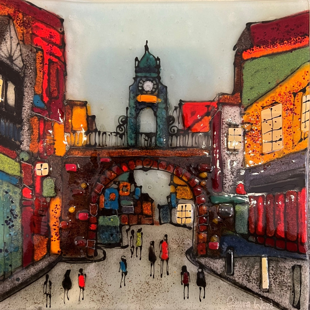 Emma Wood Wall Art - Postcards - East Gate Clock - Grey sky