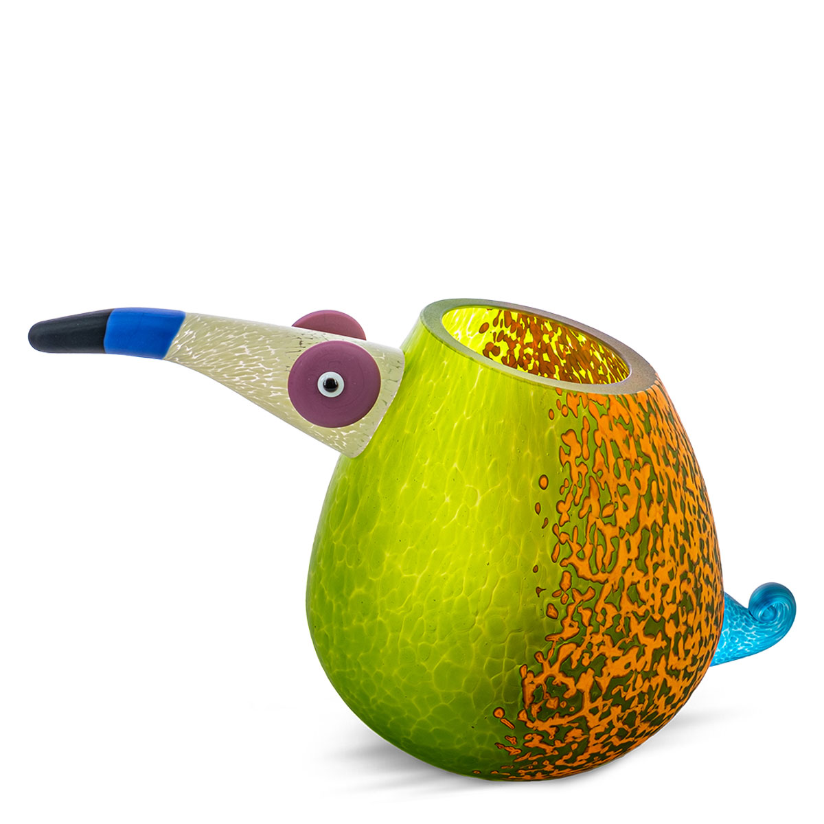 Borowski Pico vase lime green and orange