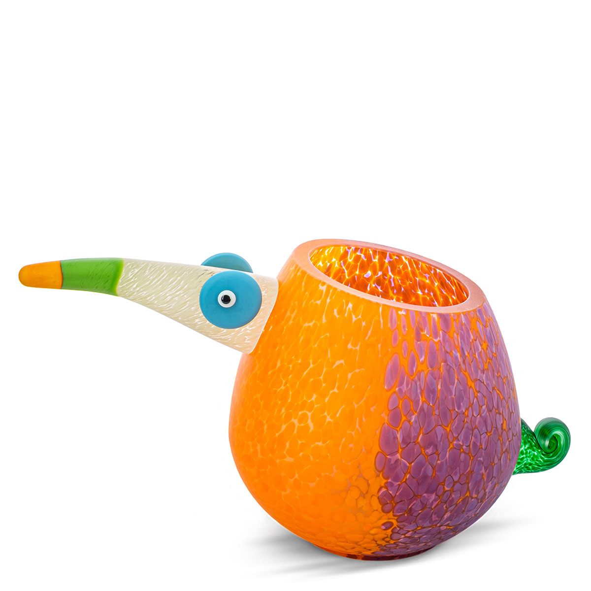Borowski Pico orange -purple glass vase