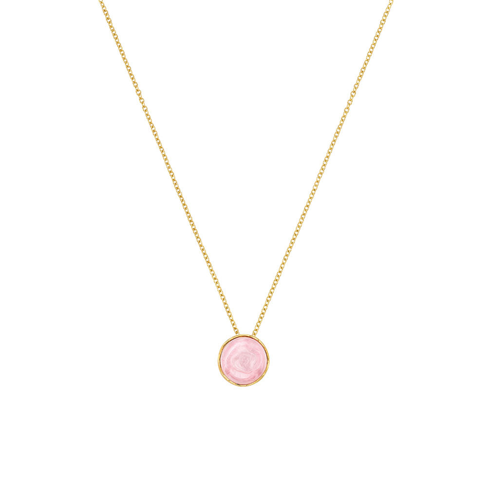 Lalique pivoine necklace pink