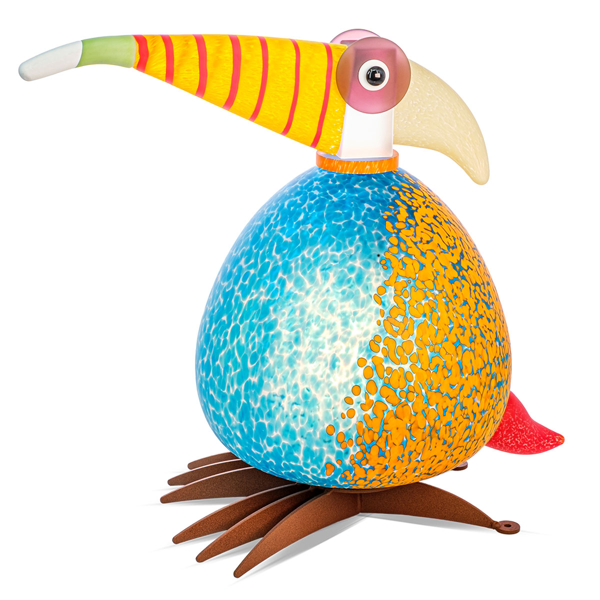 Borowski Tukano outdoor bird of paradise object in glass